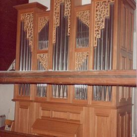 Buffet d'orgue en ormeau - Eglise d'Epalinges - P. Schmied - Lausanne